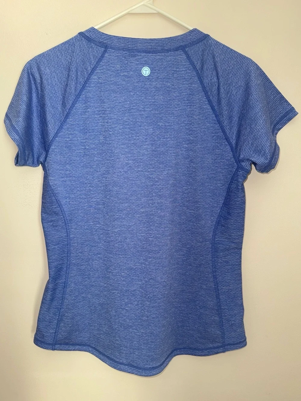 T by Talbots Active Tee Shirt Women’s Medium Petite MP Blue Short Sleeve Workout - Picture 2 of 5